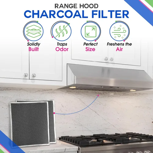 Miniatura 2 de Filtro de carbón de repuesto para 12.90 x 14.65 pulgadas HPF30 97020466 Broan - Filtro de ventilación de campana de carbono para ventilador