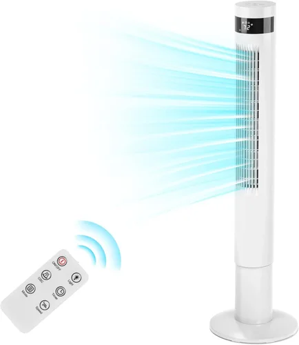 Miniatura 7 de Antarctic Star Ventilador de torre Ventilador oscilante de 85°, enfriamiento silencioso, temporizador de 12 horas, control remoto, sin aspas