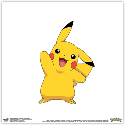 Miniatura 9 de Trends International Gallery Pops Pokemon - Pikachu Waving Pose - Arte de pared, versión enmarcada blanca, 12 x 12 pulgadas Versión enmarcada