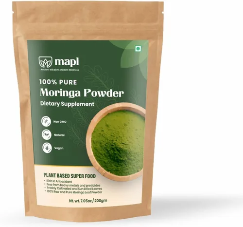 Miniatura 11 de MAPL Amla Powder (7.05 oz) – Superalimento indio orgánico para el cuidado del cabello Grosella espinosa india/polvo de amalaki 100% puro Apoya