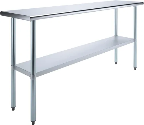 Miniatura 29 de Mesa de trabajo de acero inoxidable, mesa de metal