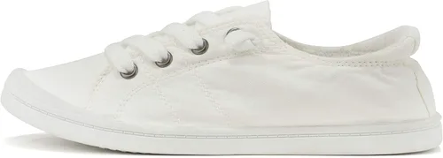 Soda - Zapatos planos de lona de lino sin cordones para mujer, estilo con cordones, tipo mocasines, Zig-S