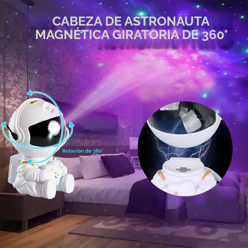 Miniatura 5 de Proyector de Estrellas de Astronauta, Luz de Galaxia Proyector de Estrellas para Niños, 8 Modos Control Remoto y Luces LED Ajustables de 270°