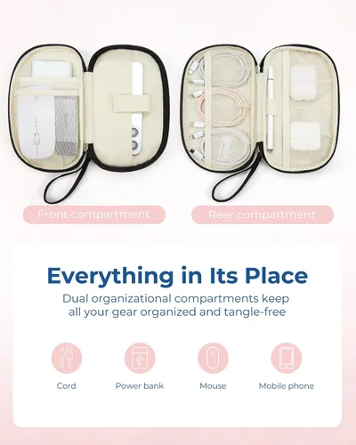 Miniatura 2 de BAGSMART Bolsa Organizadora de Cables para Viaje, S, Hinchado
