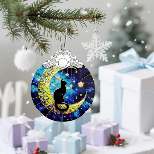Miniatura 6 de Adornos de Navidad de gato negro: adornos de árbol de Navidad, regalo de decoración navideña, relleno de calcetines, ideas de regalo, regalos