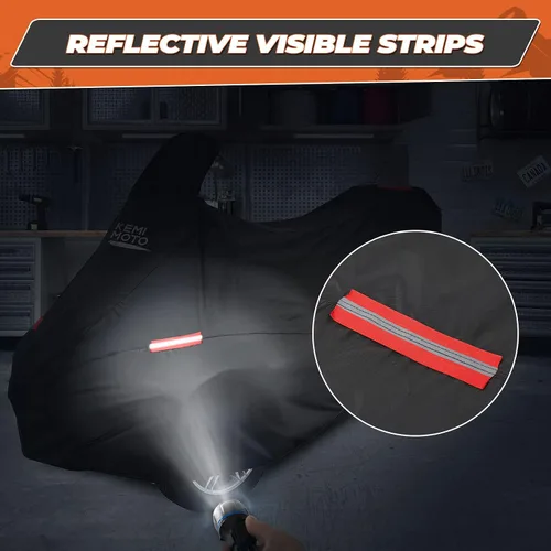 Miniatura 2 de KEMIMOTO Funda Completa Compatible con Can-Am Spyder RT/RT Limited 2010-2019 Funda con Tiras Reflectantes A Prueba de Polvo, Resistente al Agua