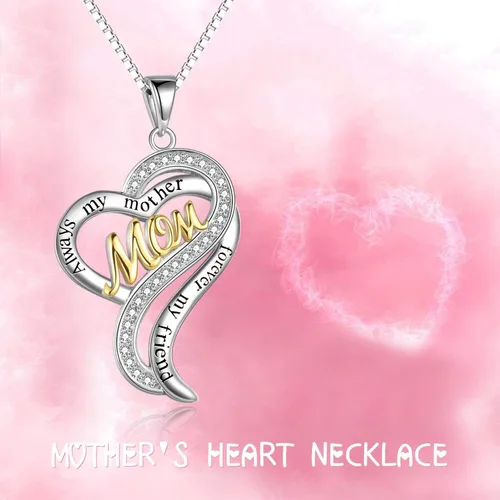 Miniatura 6 de Poplyke - Collar de plata de ley para mamá, abuela, hermana, hija, amiga, para mujeres, adolescentes y niñas