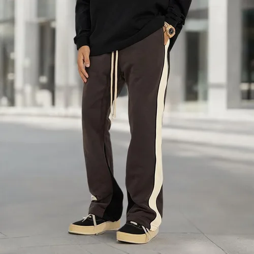 Miniatura 47 de Pantalones deportivos de gamuza sintética para mujer, pantalones de baile acampanados para hombre