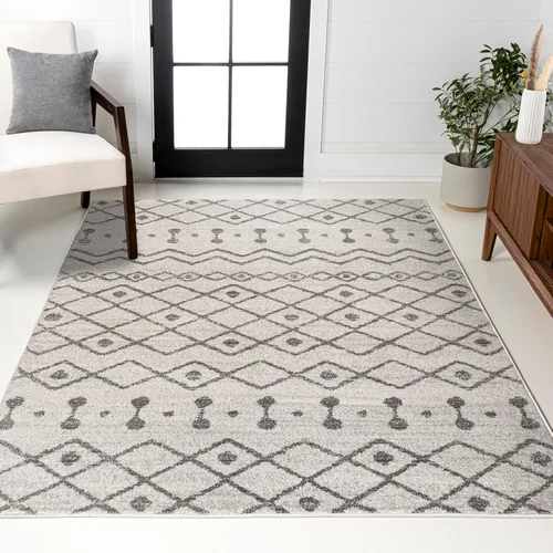 Miniatura 16 de JONATHAN Y Aksil - Alfombra marroquí Beni Souk negro/crema, 2 x 8 pies, bohemio, escandinavo, fácil limpieza para sala de estar, dormitorio, cocina