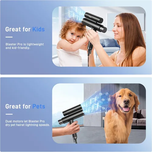 Miniatura 5 de Hurricane Pro - Secador de pelo profesional, único motor sin escobillas dual de 216,000 rpm, secador iónico para salón y uso doméstico, compacto