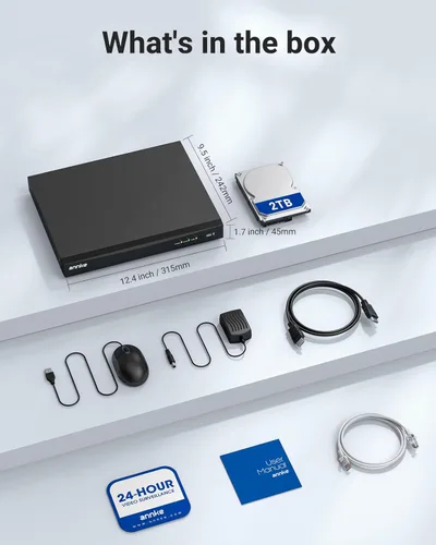 Miniatura 9 de ANNKE DVR AI 4K de 8 canales con detección de humanos/vehículos, grabadora de video digital de seguridad H.265+ 5 en 1 funciona con Alexa, soporta