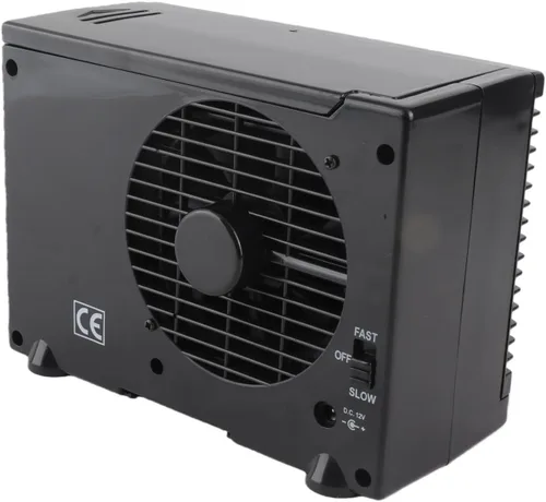 Calentador de aire de coche de 12 V, ventilador de enfriamiento evaporativo portátil con 2 velocidades, mini ventilador de tablero para vehículos,