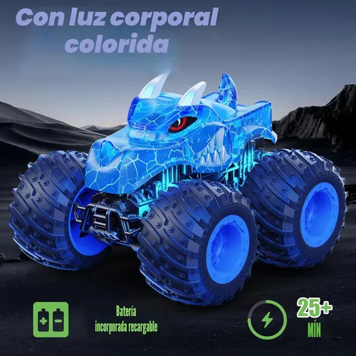 Miniatura 4 de BAODLON Coche Monstruo de Control Remoto, Camiones Monstruo RC de 2.4GHz Juguetes para Niños de 3 4 5 6 7 8 Años, Camión RC Todo Terreno Fuera