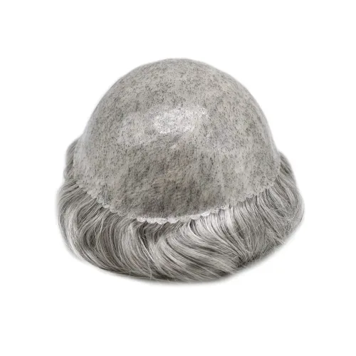 Miniatura 4 de Tupé para hombres de piel fina Toupee inyección de PU para hombre Toupee Real Natural Cabello humano pieza Hombres Sistema de pelo Protesis Capilar