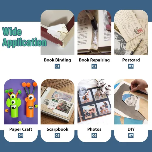 Miniatura 4 de Lineco Books by Hand Adhesivo pH Neutro, Calidad de Archivo Libre de Ácido, Se Seca Transparente y Rápidamente Soluble en Agua, Propiedad