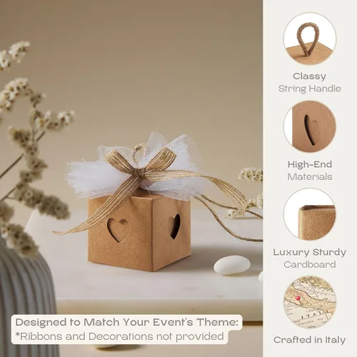 Miniatura 3 de Boxes Craftory Paquete de 25 cajas de regalo con asas de cordel (1.96 x 1.96 x 1.96 pulgadas) – Ideal para bodas y despedidas de soltera – La Habana