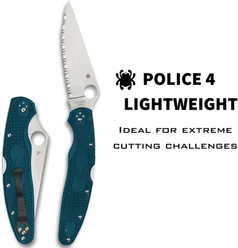 Miniatura 2 de Spyderco C07FS4K390 Policía 4 Ligero K390