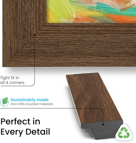 Miniatura 4 de Marco para TV Deco Slim de 3" con Chip de Color Walnut Museum (32", 43", 50", 55", 65", 75", 85") Compatible SOLO con televisores Samsung The Frame