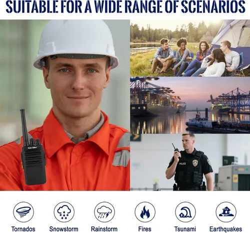 Miniatura 8 de Radios Walkie Talkies de largo alcance: MaxTalker MT4D Walkie Talkies recargables para adultos con auricular mejorado, radio bidireccional de carga