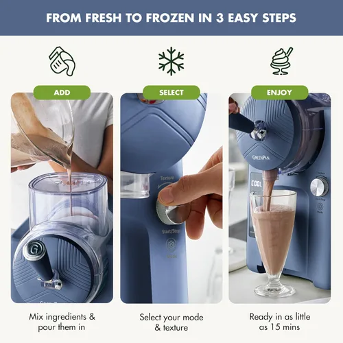 Miniatura 3 de GreenPan Frost, máquina para hacer helados y máquina para hacer slushies, helado suave, sorbete, margaritas, batidos, yogur helado, sin necesidad
