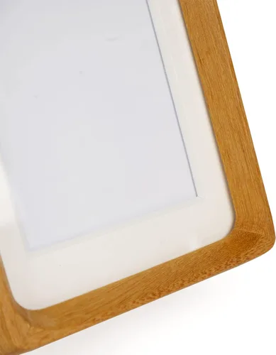 Miniatura 9 de Marcos de fotos de madera natural inspirados en el marco de fotos de mesa con paspartú blanco, pantalla vertical u horizontal