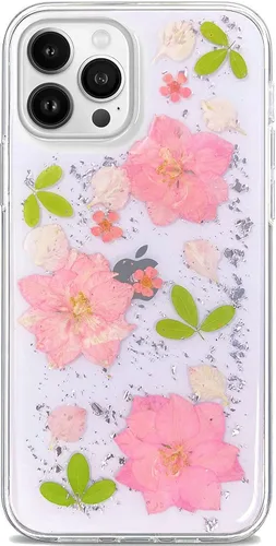 Miniatura 22 de Abbery - Funda diseñada para iPhone 12/12 Pro con purpurina, transparente y linda con diseño de mariposa, correa para la muñeca, brillante