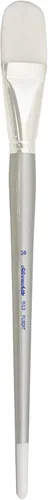 Miniatura 11 de Silver Brush 1503-6 - Cepillo Taklon blanco con mango largo, filbert, tamaño 6
