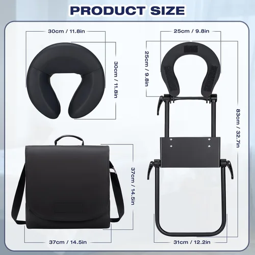 Miniatura 7 de Kit de masaje para la parte superior del colchón para el hogar, reposacabezas de masaje universal para cama, altura ajustable de hasta 14.5