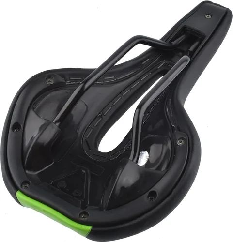 Miniatura 3 de Sillín de bicicleta de montaña duradero Negro y Verde
