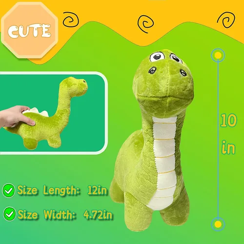Miniatura 2 de Juguetes de peluche de braquiosaurio azul de 12 pulgadas para niños y bebés, lindos animales de peluche de dinosaurio para niños y niñas, peluches