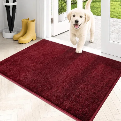 Miniatura 34 de PURRUGS Alfombra de área de fácil cuidado de 4 x 6 pies, antideslizante, lavable a máquina, tapete para puerta de perro, resistente a las manchas