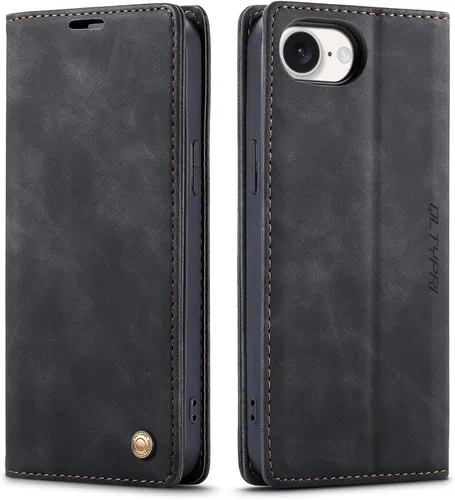 Miniatura 104 de QLTYPRI Para iPhone Air Case Wallet Con Tarjetero, Vintage PU Cuero Kickstand Cierre Magnético A Prueba De Golpes Folio Libro Funda Para IPhone 17