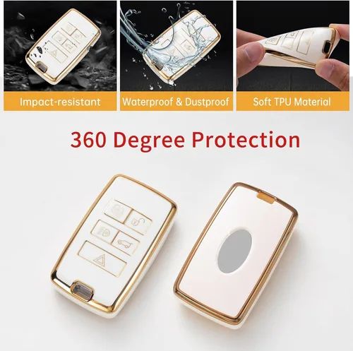 Miniatura 4 de Gematay para Land Rover Funda para llavero Compatible con Evoque Velar Sport Discovery Freelander2 LR4 Land Rover Sport Jaguar XF XJ XE F-PACE