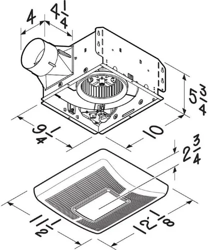 Miniatura 7 de Broan-NuTone A70L - Ventilador de ventilación con luz e instalación en el lado de la habitación, 70 CFM, 2.0 Sones, esmalte pintado blanco