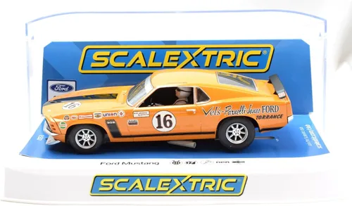 Scalextric Ford Mustang Boss 302 George Follmer #16 1:32 Ranura analógica Coche de carreras C4455