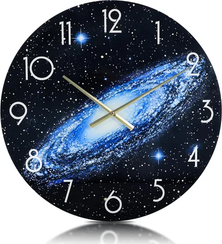 Miniatura 11 de Relojes de pared de vidrio de 14 pulgadas para decoración de sala de estar, relojes de pared decorativos que funcionan con pilas, relojes de cocina