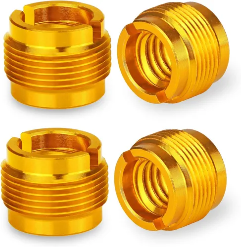 Miniatura 9 de 2 adaptadores de color dorado para micrófono HyperX QuadCast, Blue Yeti, Rode, Razer, Shure y la mayoría de micrófonos USB, montaje de choque