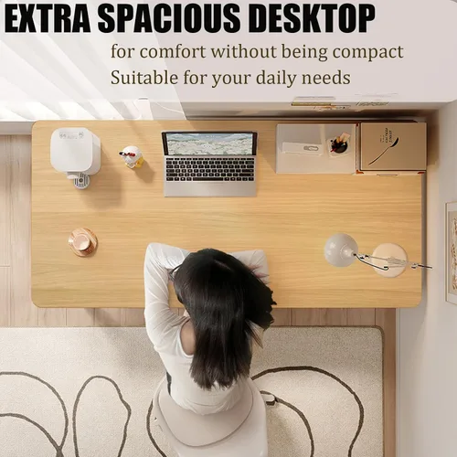 Miniatura 2 de Escritorio de Computadora de Estilo Moderno Simple para Oficina en Casa, Mesa de Escritura Pequeña de 47.2 Pulgadas para Escritorio o Dormitorio
