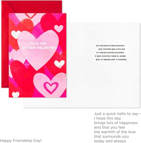 Miniatura 3 de Hallmark Vida - Surtido de tarjetas españolas para el día de San Valentín para niños, 8 tarjetas del día de San Valentín con sobres