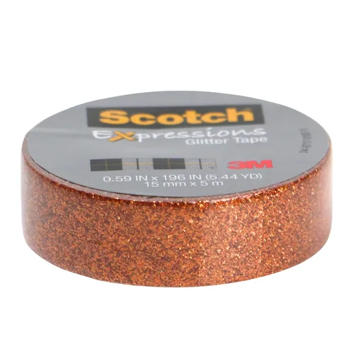 Miniatura 8 de Scotch Expressions rollo cinta de purpurina, 0.59 x 196 pulgadas, color azul petróleo, 6 rollos (C514-BLU)