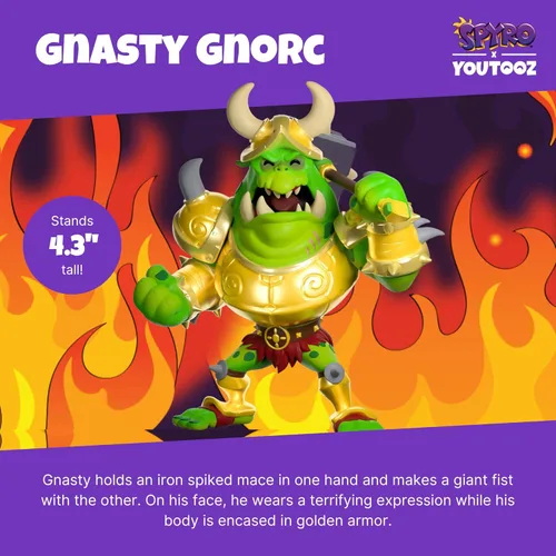 Miniatura 2 de Youtooz Gnasty Gnorc - Figura de vinilo de 4.3 pulgadas, personaje coleccionable de la serie de videojuegos Spyro, figura de exhibición estilizada
