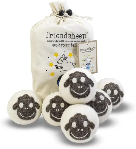 Miniatura 15 de Friendsheep Bolas secadoras de lana, alternativa orgánica reutilizable para suavizantes de telas para lavandería, hechas a mano, comercio justo