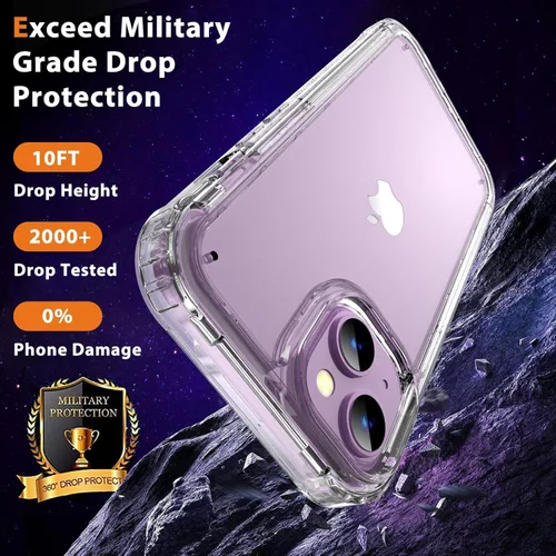 Miniatura 3 de Lifedance Diseñada para funda de iPhone 14 Plus, funda protectora resistente de cuerpo completo con protector de pantalla integrado, protección