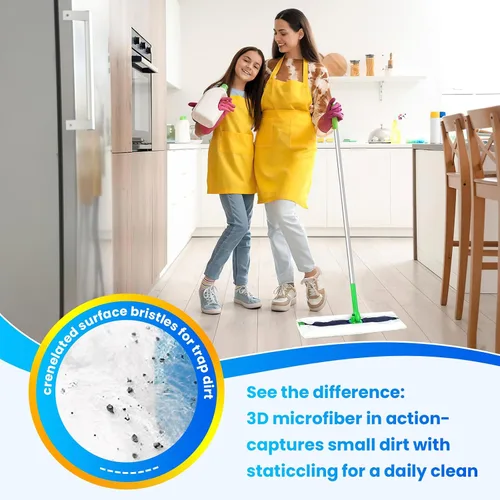 Miniatura 6 de Repuestos de tela seca XL compatibles con Swiffer Sweeper XL, 100 unidades 100 Dry Floor Cloths, XL Size, For Pet Hair Dust and Dirt, Hardwood