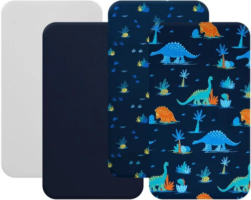Miniatura 6 de david's kids Juego de 4 sábanas ajustadas para cuna, juego de sábanas para bebé ultra suaves, transpirables y cómodas, neutras, para niños y niñas