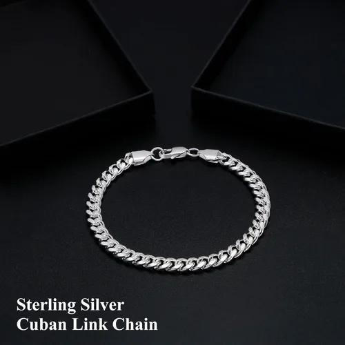 Miniatura 4 de SheCare Pulsera de cadena cubana para hombres, regalos para amantes del hip hop, pulseras de eslabones para papá, marido, novio, hermano, hijo