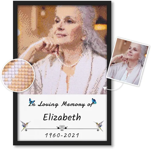 Miniatura 11 de Kits de pintura de diamantes personalizados para adultos, arte de diamantes con foto personalizada, imagen privada personalizada, decoración de A