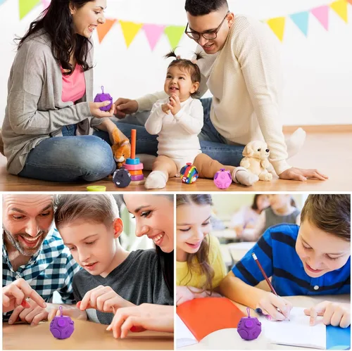 Miniatura 7 de UOOEFUN Pequeños juguetes fidget para niños y adultos con ansiedad, TDAH, autismo y para aliviar el estrés (morado)