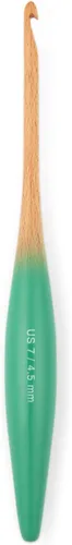 mindfulknits Gancho ergonómico de madera de haya de alta calidad, tamaño 7 de EE. UU., 4.5mm - 5.9 in de longitud, gancho de ganchillo de madera,