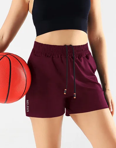 Miniatura 31 de NELEUS Pantalones cortos de correr ligeros para mujer, pantalones cortos atléticos de entrenamiento para yoga con bolsillo
